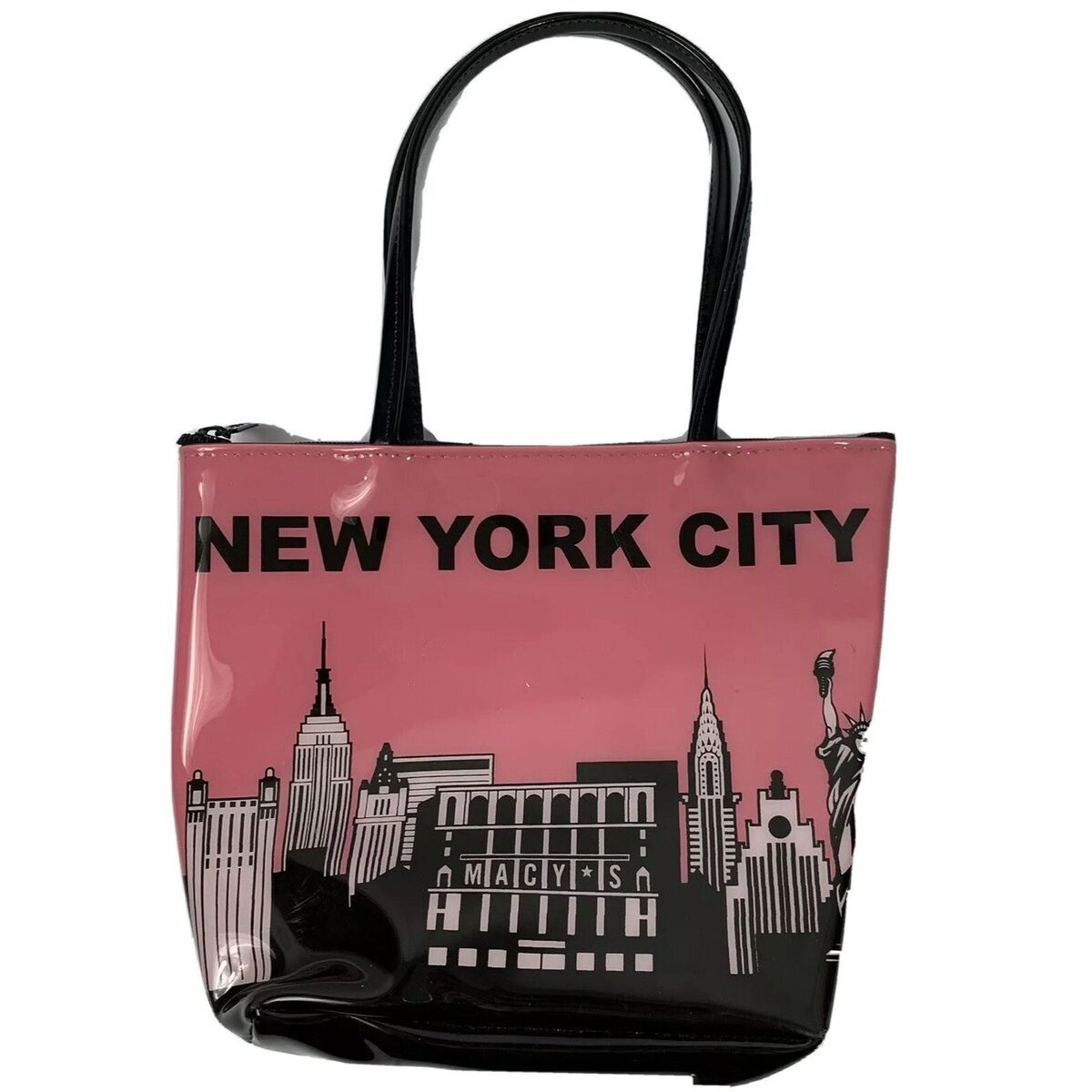 VTG Macys Mini Tote Bag New York City Sky Line Collector Purse
