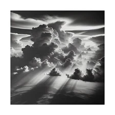 Landscape, black and white image, art, nature, Matte Canvas, Stretched, 0.75"