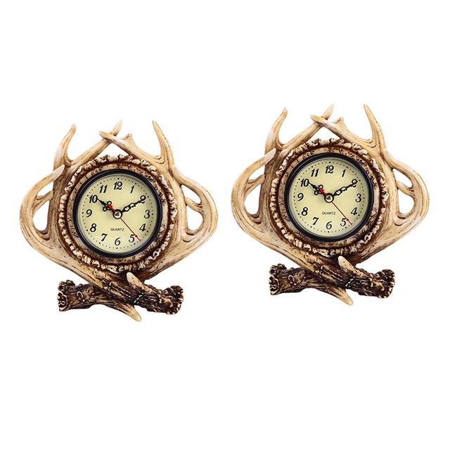2x Battery Operated Vintage Design Decorative Alarm Clock ...
