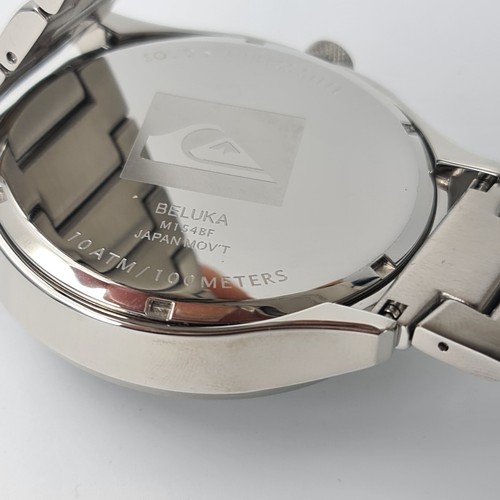 Quiksilver Mens Beluka Watch Silver Polished Stainless Steel Case & Bracelet - Picture 6 of 9