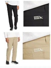 Eddie Bauer Men's Rainier Tech Pant Black, Tan