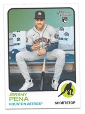 2022 Heritage High Number JEREMY PENA RC Action Image Variation - ASTROS -