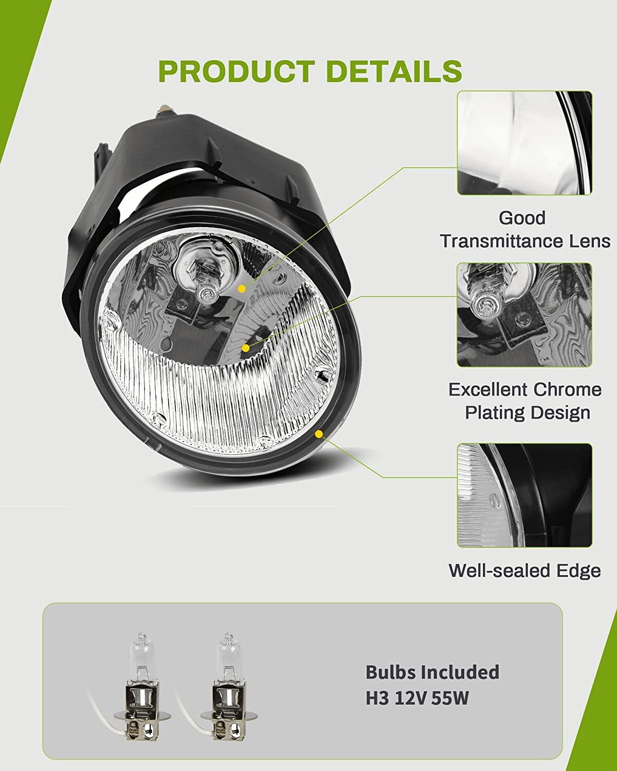 For 20012004 Nissan Frontier / Xterra Fog Lights Clear Bumper Lamp