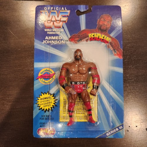 new Ahmed Johnson WWF WWE Bend-Ems figure JusToys...