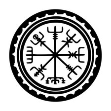 Viking Compass Norse Vegvisir Decal 4 5"x5" Choose Color