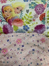 Disney Frozen Anna  Elsa Full Sheets Fitted  Flat