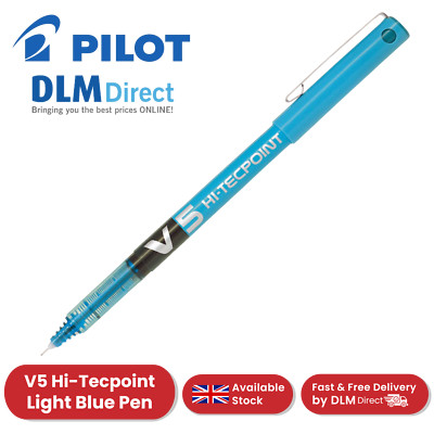 Pilot Hi-Tecpoint V5 Flüssigtinte Tintenroller feine Spitze 0,5 mm Multistift - Hellblau