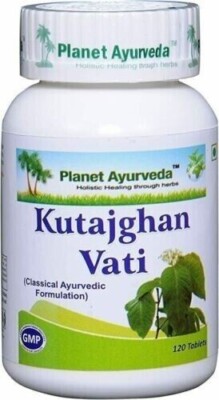 Planet Ayurveda KUTAJGHAN VATI 120 Tablets Pack of 5 Free Shipping