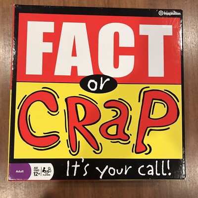 Fact Or Crap Board Game  Imagination Face Paced Trivial Game Complete 