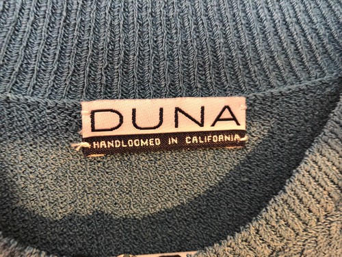 Duna Sweater Zip Cardigan Steel Blue Size S Hand Loomed 1031 - Picture 3 of 7