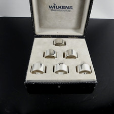 6 versilberte Wilkens Serviettenringe