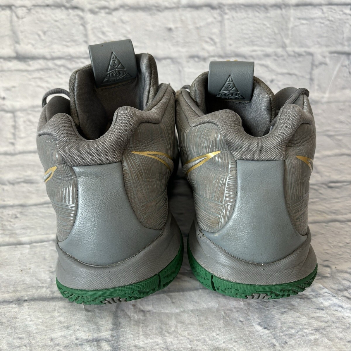 Nike Kyrie 4 City Guardians Grey Green Gold Celtics Mens 