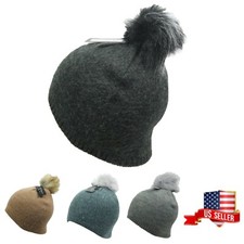 Pom Pom Beanie Cap Knit Hat Ski Snowboard Outdoor Casual Winter Cap Warm