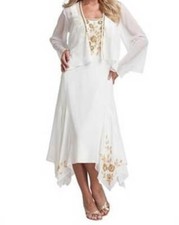 Mother of Bride Groom Women's Wedding Beaded Jacket Dress formal plus 20W 1X US