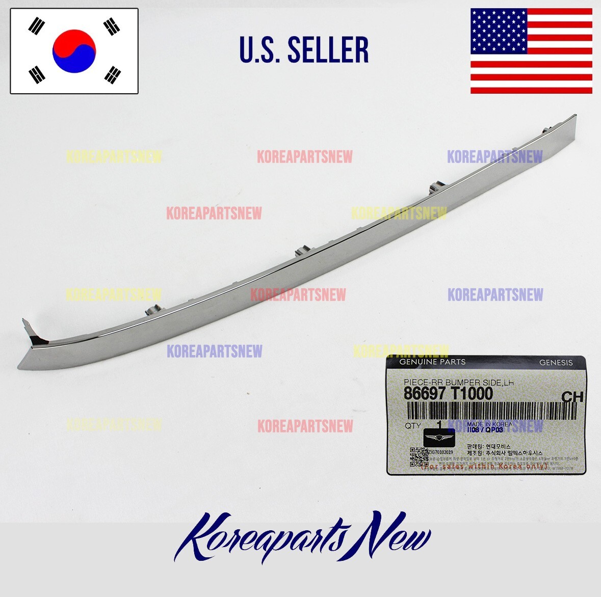 REAR Bumper Trim Molding Left DRIVER 86697T1000 ⭐OEM⭐ Genesis