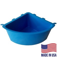 Pinnon Hatch Farms 6 Pack Blue 1.2 Quart Hanging Corner Feed and Water Cage Cups
