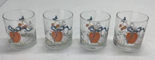 International Tableworks Marmalade Geese - 4 Lowball Glasses 3 1/2"