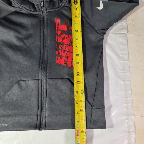 Nike Dri Fit Full-Zip Hoodie Boys Sz 4 Gray 3-4 years Slash Pockets - Picture 7 of 7
