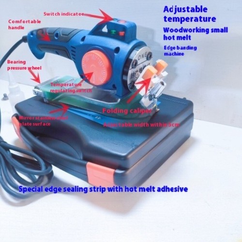 220V Woodworking PVC Edge Banding Machine Portable Adjustable Temperature - Picture 13 of 22
