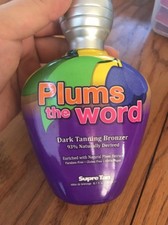 Supre Tan PLUMS THE WORD Plum Dark Bronzer Indoor Tanning Bed Lotion