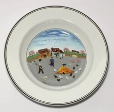 VILLEROY & BOCH DESIGN NAIF "COUNTRY YARD" Rimmed Soup Bowl - Laplau