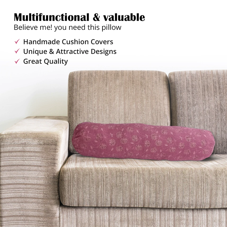 Premium 30-inch Bolster Pillow with Smooth  Raund lupe - Image 3 of 4