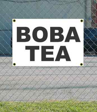 2x3 BOBA TEA Black  White Banner Sign NEW Discount Size  Price
