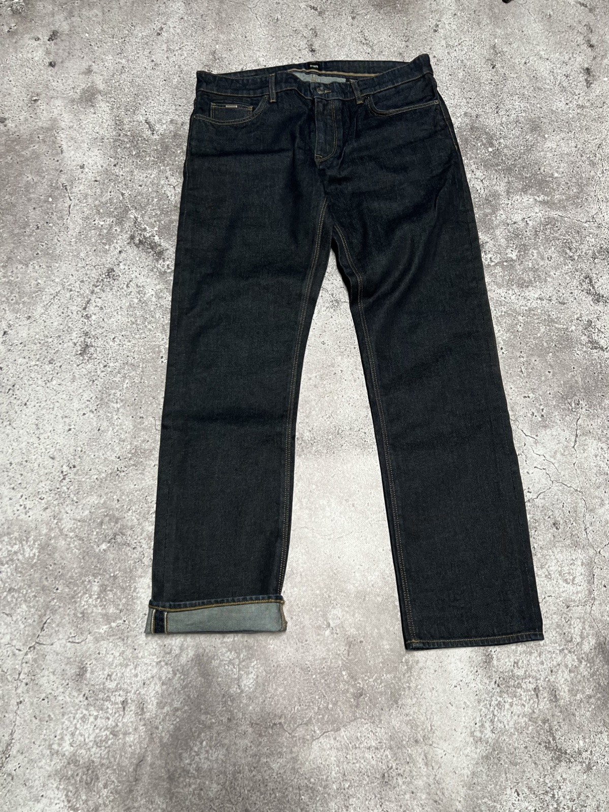 HUGO by Hugo Boss  Jeans Men's 36/32 Regular Fit Dark Wash Denim Casual Stretch thumbnail 3