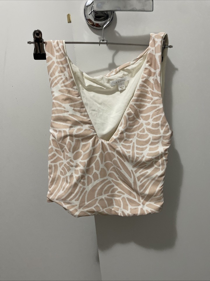 Kookai ALUMBRA Top  Sz 1 Free Post WOMENS STRETCH CROP  (h44