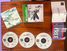 Final Fantasy VII PS1 Greatest Hits Complete 3 Disc Set Manual Insert CIB