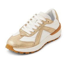Swing Out Sister Leather Golf Shoes White + Gold Zendaya Summer Bling Spikeless