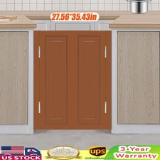 Partition Single Door Passing Door For Stairs Passageway Dividing Door Brown