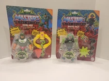 Mattel MOTU King Hiss and Snake Face Deluxe 5.5 in Action Figure Lot