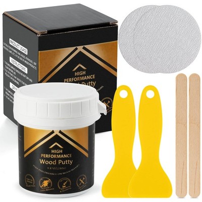 Black Wood Filler Putty, High-Performance Black Wood Filler Paste kit - Quick...