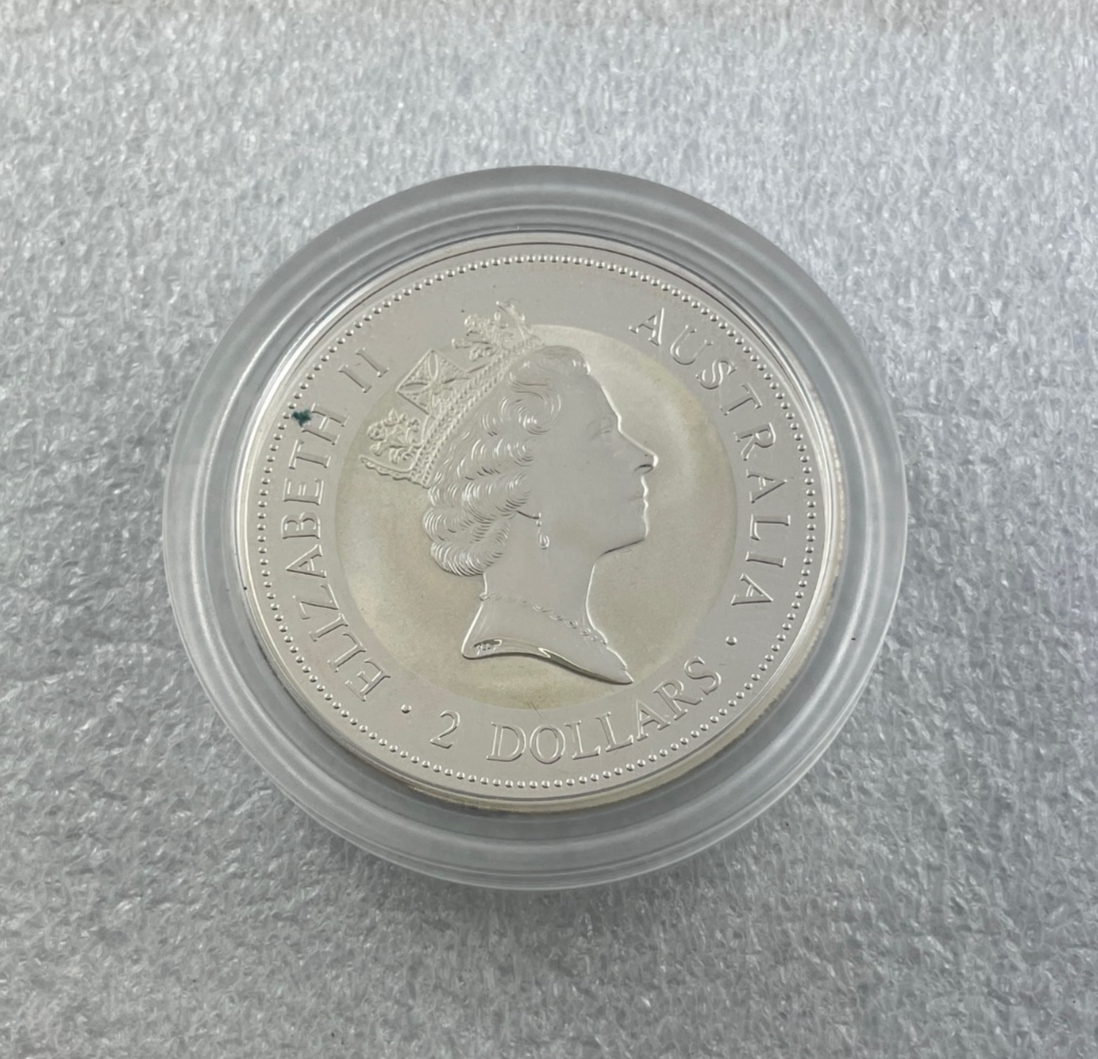 オーストラリア・クーカバラ銀貨 1997年 2ドル 1997 AUSTRALIAN KOOKABURRA $2 2oz SILVER Coin - Specimen - Perth