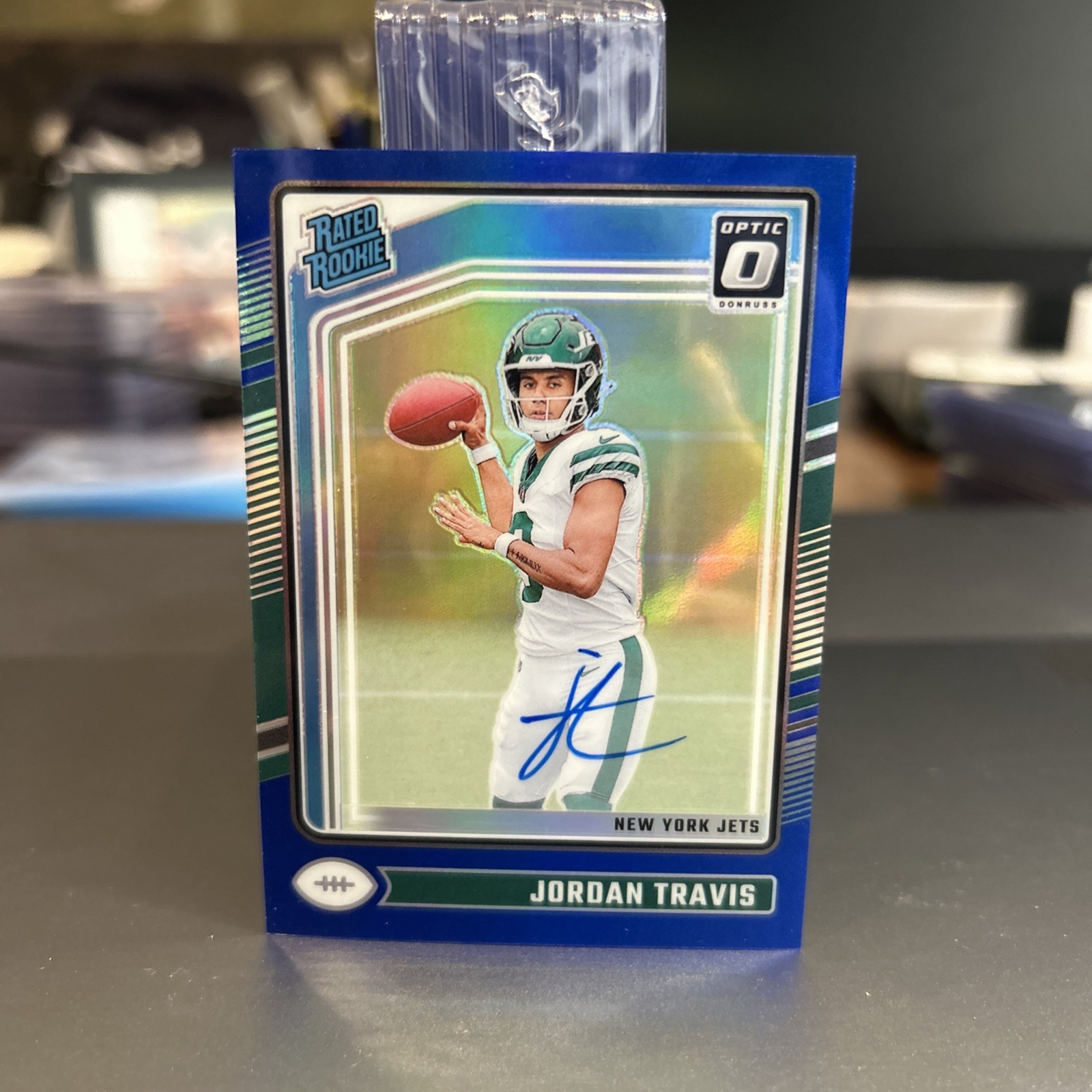 2024 Donruss Optic Jordan Travis Rated Rookie True Blue Auto /99 RC​