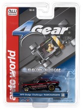 Black 1970 Dodge Challenger Ramcharger HO Scale Slot Auto World