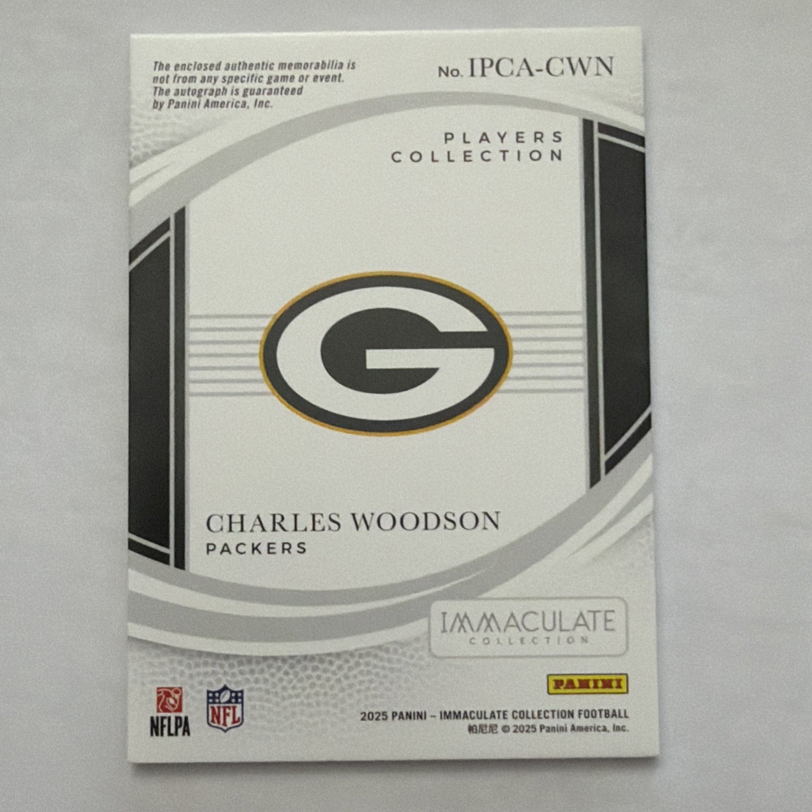 2025 Panini Immaculate - Charles Woodson HOF Auto Patch #IPCA-CWN 58/99 Packers view 5