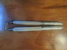 Vintage Wire or Cable Puller /Twister Hooked Metal Tools Set Of Two 11" Long