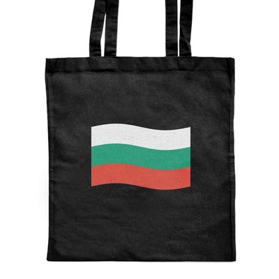 Klassische schwarze Shopper-Tasche ''Waving Bulgarian Flag'' (ZB00021619)