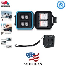 12 Slots Portable SD Micro SD Memory Card Case, Water-Resistant and Anti-Shoc...