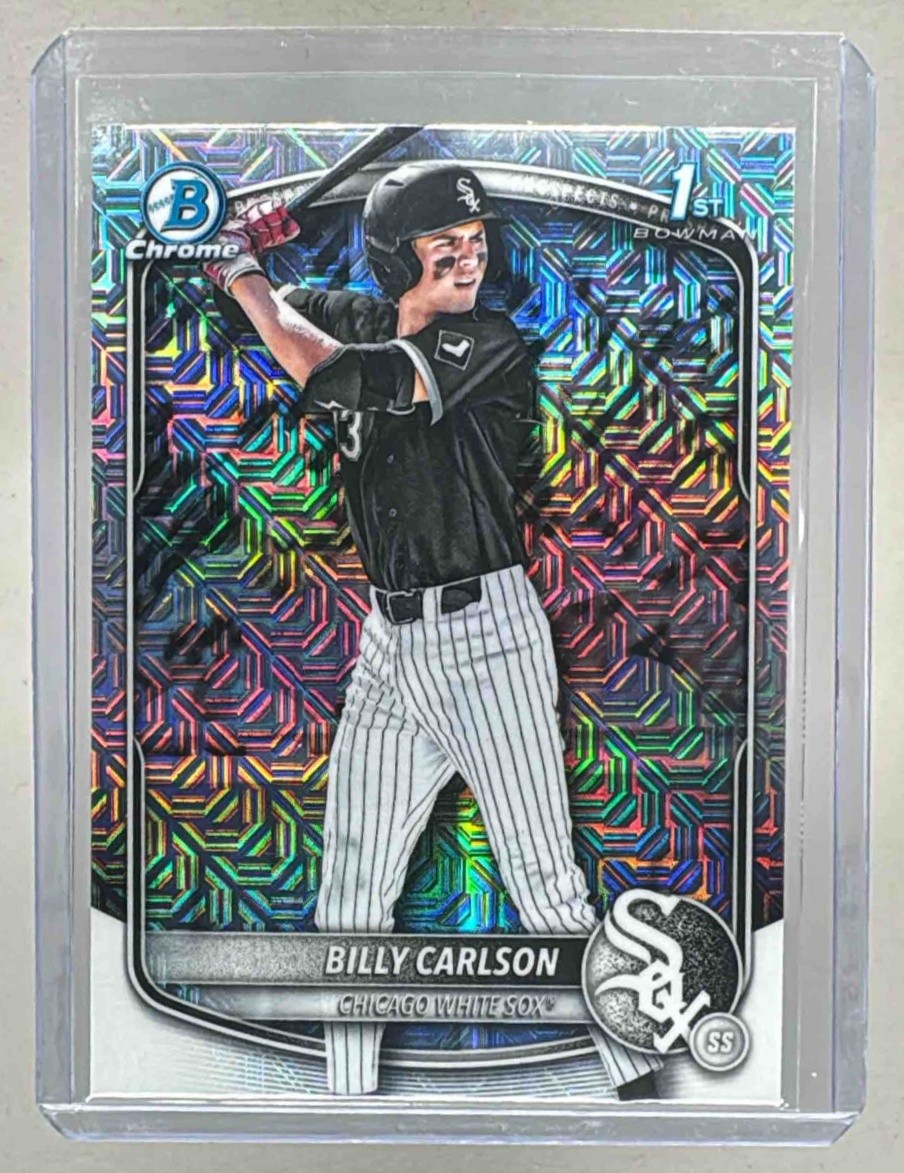EL.217 Billy Carlson 2025 Bowman Draft #BDC-10 Mojo Refractor Chrome 1st RC