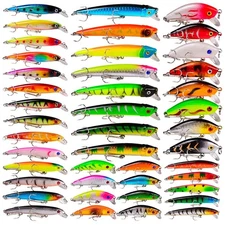 Fishing Lures Kit: Hard Baits, Minnow, VIB, Crankbaits, Topwater, 43pcs Set