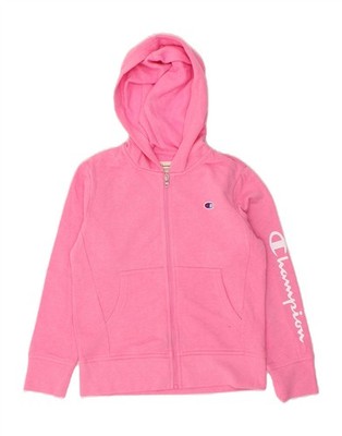 Champion Mädchen Petit Grafik Reißverschluss Hoodie Pullover 7-8 Jahre Small rosa GQ11