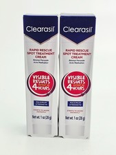 Clearasil Acne Spot Treatment Cream Rapid Rescue Maximum Strength bb7/26 Lot of2