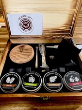 Blipheart Cocktail Smoker Kit with Torch & 4 Wood Chip Flavors - Wood & Metal