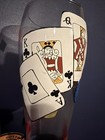 Lolita Pilsner Beer Glass 22oz "Poker" Royal Flush Cards & Chips Hand Painted — photo 3