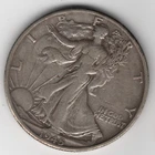 1945 D WALKING LIBERTY HALF-DOLLAR 90% SILVER DENVER.50¢ UNITED STATES