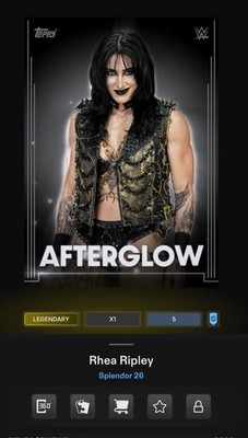 Topps WWE Slam Rhea Ripley Legendary 10cc Black Afterglow Splendor {DIGITAL}