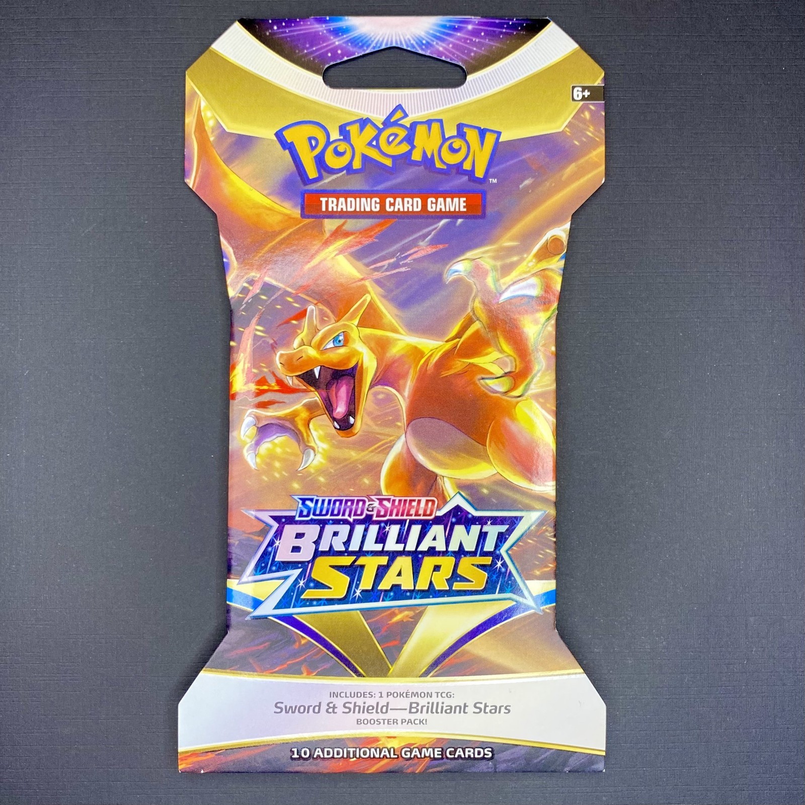 Pokemon Sword Shield Brilliant Stars Sleeved Booster Pack Charizard Art Sealed